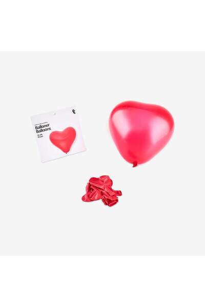 Flying Tiger Copenhagen 10’lu Kırmızı Kalpli Balon Seti