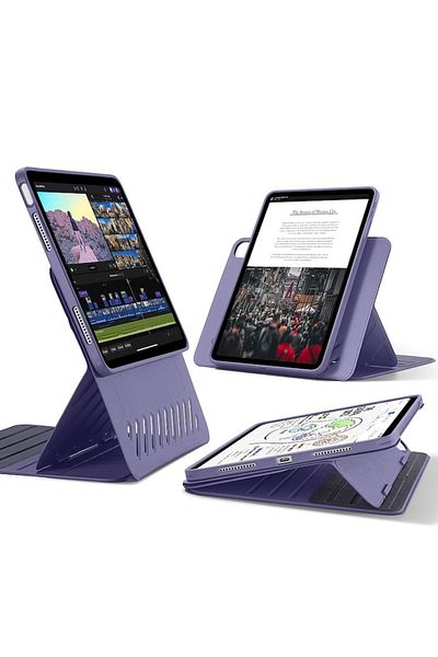 WOW Tablet Case Compatible with iPad Air 4 2020/Air 5 2022/Air 11 2024/Air 11 2025, J50, Plastic, Purple