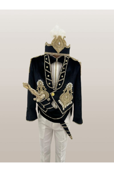 BALCI Modern siyah Frak Takımı Sünnet Kıyafeti