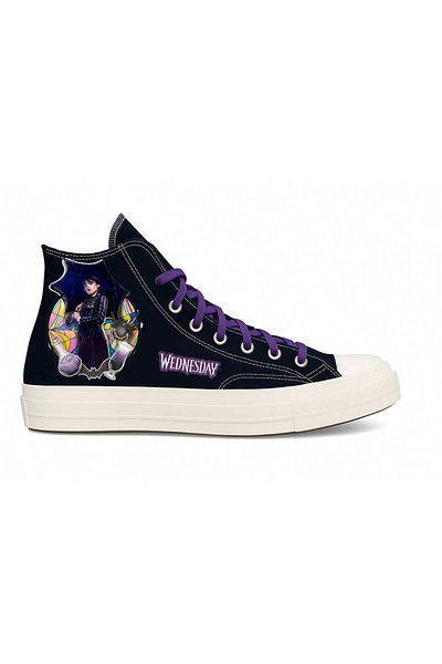 LİASSHOES Girl with Umbrella Printed Girl Sneakers Sneaker