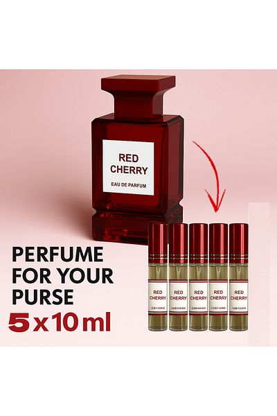 Milestone Red Cherry Eau de Parfum 5 x 10ml Parfum Unisex Mini Travel Spray