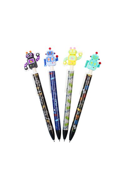 Cem Dolphin Robot Figured 0.7 mm Tip Pen 0.7 Versatil Pen Green (1 Piece)