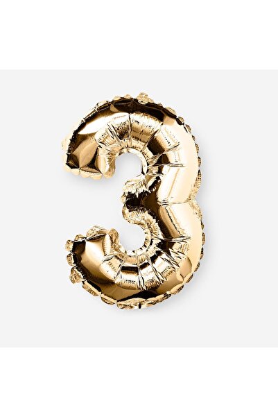 Flying Tiger Copenhagen 3 Numaralı Gold Folyo Balon