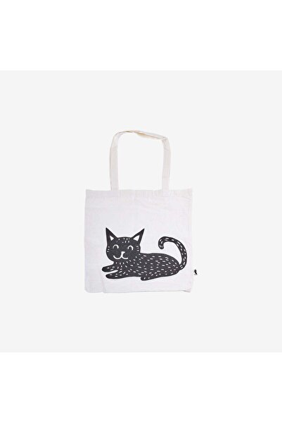 Flying Tiger Copenhagen Kedi Desenli Bez Çanta