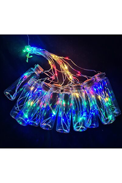 SDX Market Instalație liniară de brad de Crăciun cu 10 sticle, 2,5 m, LED-uri...