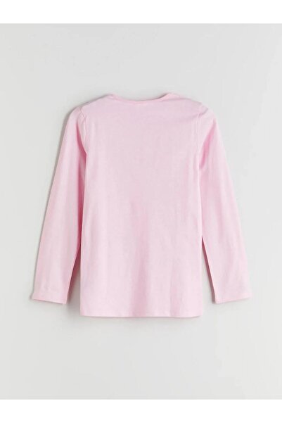 LC Waikiki LCW Kids Pembe Bisiklet Yaka Kız Çocuk Pijama Takımı