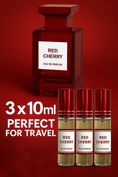 Milestone Parfum Red Cherry Eau de Parfum 3 x 10ml Parfum Unisex Mini Spray de Călătorie
