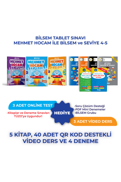 Teknookul Yayınları BİLSEM TABLET SINAVI MEHMET HOCAM İLE BİLSEM VE SEVİYE 4-5