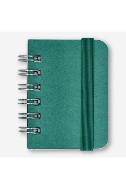 Flying Tiger Copenhagen Mini Yeşil Elastik Kapaklı Çizgisiz Not Defteri