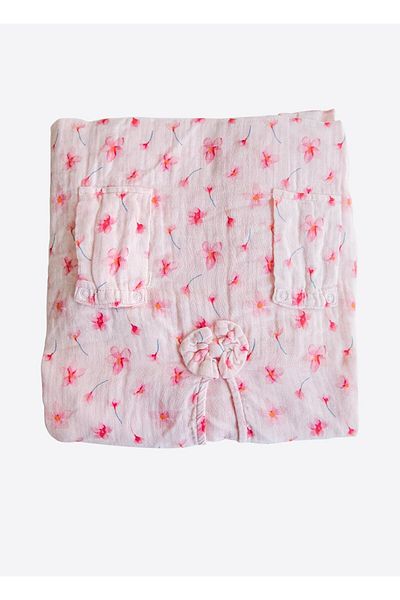 kitikate Organic Flowers Stroller Cover Pink