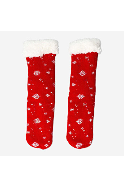Flying Tiger Copenhagen Kırmızı Kalın Yılbaşı Çorabı 36/38