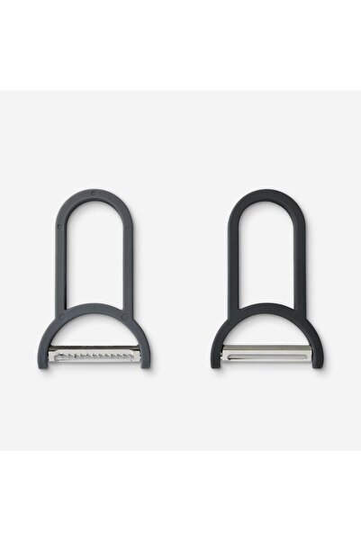 Flying Tiger Copenhagen Paslanmaz Çelik 2'li Gri Sebze Jülyen Soyacağı