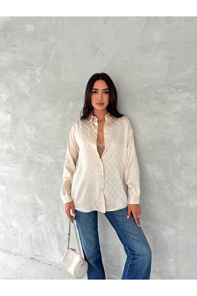 JESSE STORY Cămașă de damă din satin cu model