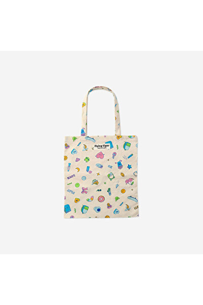 Flying Tiger Copenhagen Eğlenceli Desenli Bez Çanta