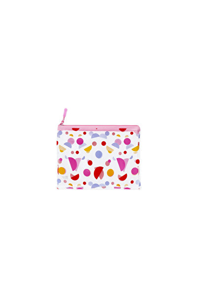 Flying Tiger Copenhagen Geometrik Desenli Şeffaf Kalem Kutusu