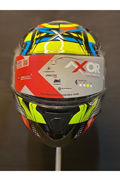 Motodede Axor Apex Vivid Fullface Motosiklet Kaskı - Çift Vizörlü & DOT Onaylı