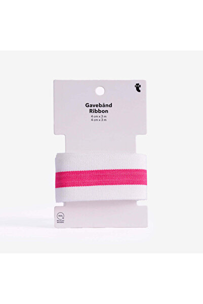 Flying Tiger Copenhagen Pembe Beyaz Çizgili Pamuk Kurdele 300 cm