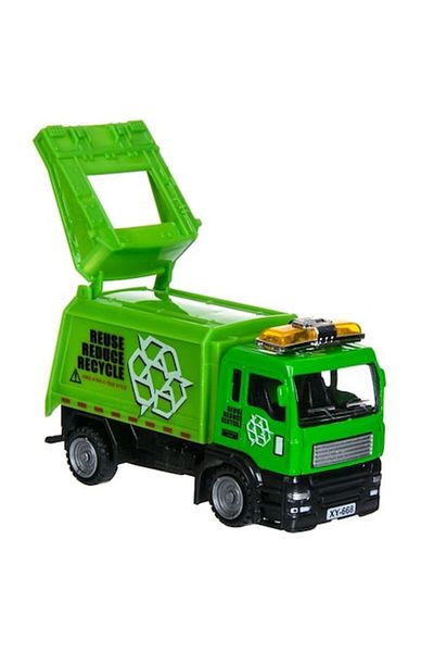 OEM Interactive Toy for Children in the Shape of a Garbage Truck, Green, 11 x 4 x 5 cm, Scale 1:55