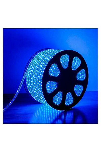 SDX Market 100 m Roll of SMD 5050 Strip Light Hose, 6000 LEDs, Blue, with power supply included