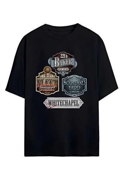 MAGORS بيكر ستريت - تي شيرت كبير الحجم