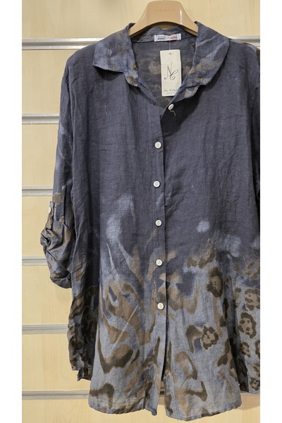 Park Moda Італійська сорочка з батику з леопардовим візерунком