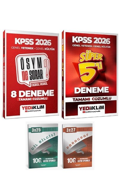 Anla Kazan Yayınları Yediiklim 2026 KPSS Genel Yetenek Genel Kültür ÖSYM Ne S...