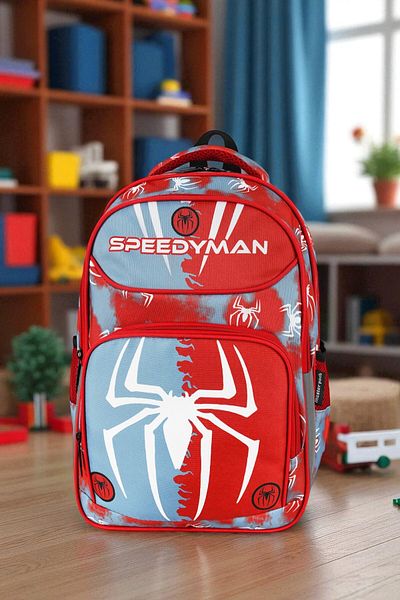 Shopiolog Primary School Orthopedic Waterproof Water Bottle 3 Compartment Pen Holder Nutrition Primary School Boys Backpack 3 Pieces