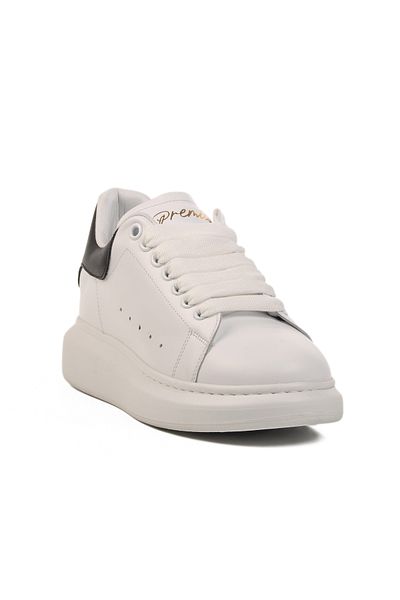 AYK'S White-Black Genuine Leather Men's Sneaker Premium 02028 m