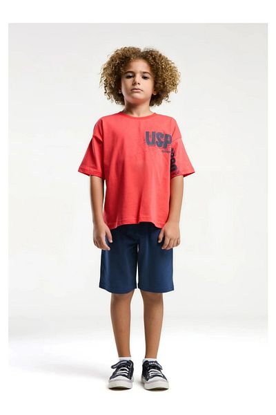 U.S. Polo Assn. U.S. Polo Assn. Red Boy's Shorts Suit