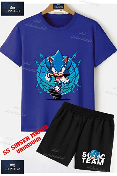 SS SİNSER Children's Unisex “Sonic Blue Canvas One Kosan“ Custom Printed Crew...