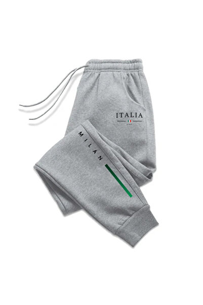 StartMore Gray Italia Milano Printed Women's Unisex Sweatpants