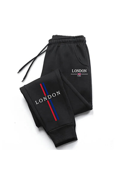 StartMore Black England London Printed Women's Unisex Sweatpants