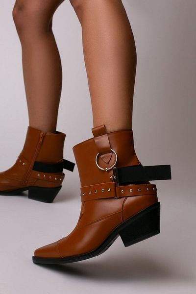 Vanilla Days Elektra pumps with small heel, brown genuine leather