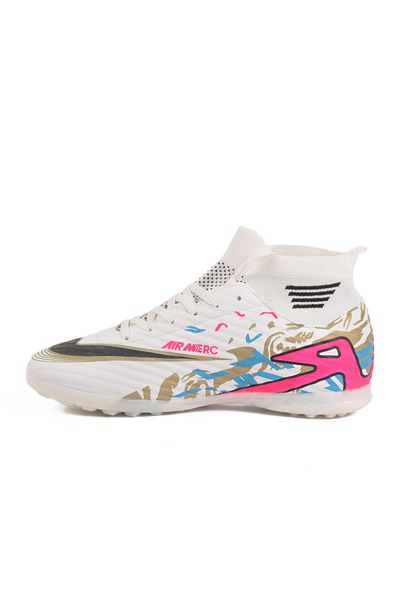 WALKWAY Wj-502 m White-Fuchsia Unisex Astroturf Field Shoes