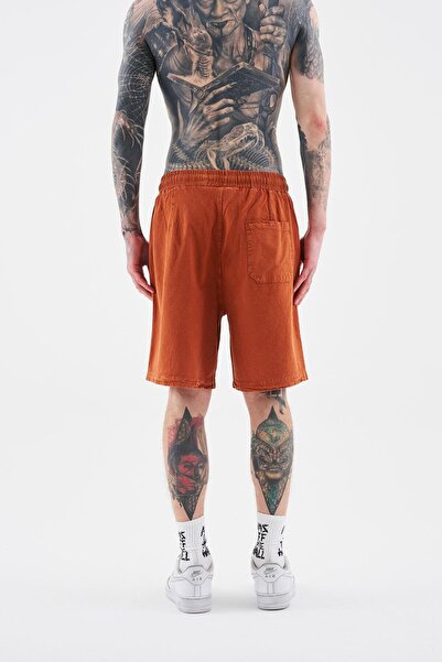 Machinist Ανδρικό σορτς Basic Washable Relaxed σε πορτοκαλί χρώμα