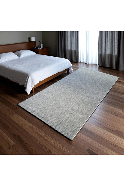 Halımax Seyran Halı Bombay 662 Gri Hasır Dokulu Modern Dokuma Taban Hav Toz Vermez Halı
