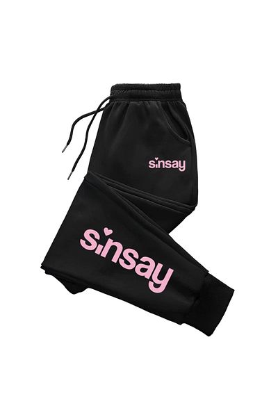StartMore Black Sinsay Humor Printed Women's Unisex Sweatpants
