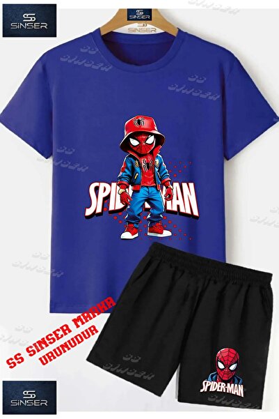 SS SİNSER Children's Unisex “Spdrmn Children's Writing on Back“ Custom Printe...