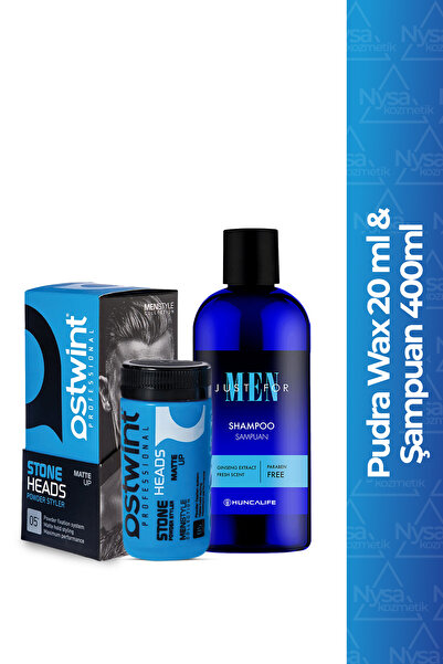 Ostwint Powder Wax Man 05 (Mavi) + Just For Men Saç Ve Vücut Şampuanı 400 ml