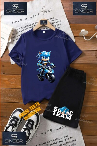 SS SİNSER Children's Unisex “Sonic Motoring“ Special Printed Crew Neck T-Shir...