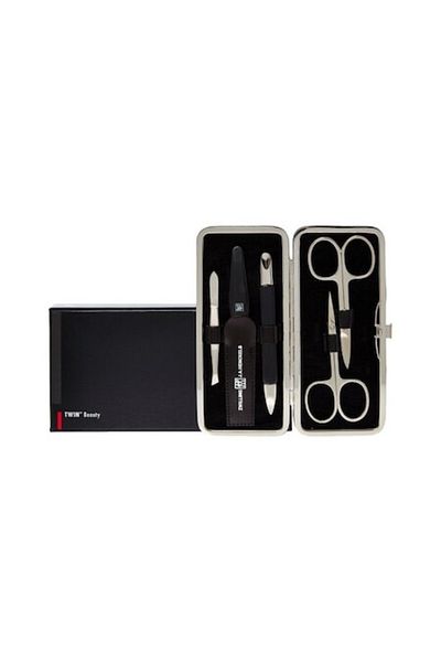 ZWILLING Manicure Set, Zwilling, 5 stainless steel pieces, nickel-plated, black leather protective case