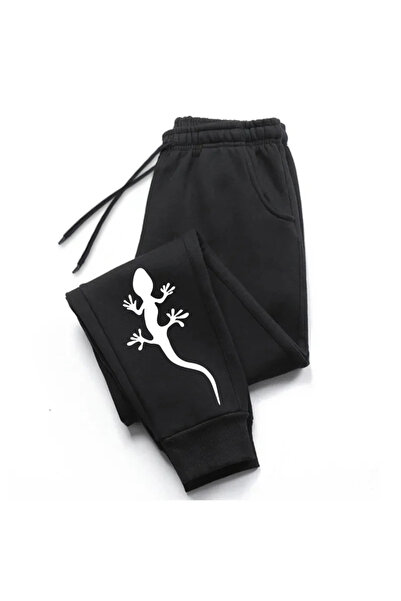 StartMore Black Lizard Printed Women's Unisex Sweatpants