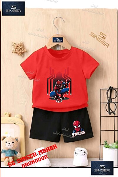 SS SİNSER Παιδικό UNISEX “SPDRMN ARKA RED SPIDER” Μπλουζάκι με ιδιαίτερη στάμ...