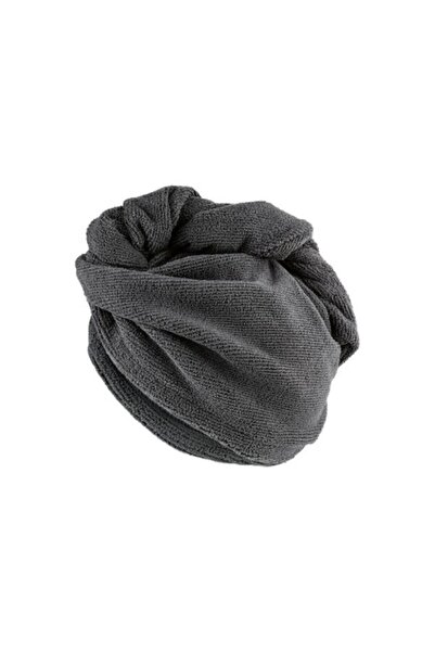 Bibilel Turban Towel, Microfiber, Soft Fabric, 61x24 cm, Gray
