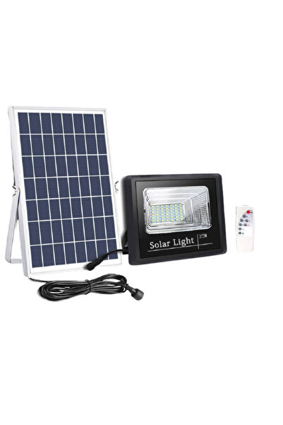 KlaussTech Proiector solar de exterior, 25 W, telecomandă inclusă, lumină LED...