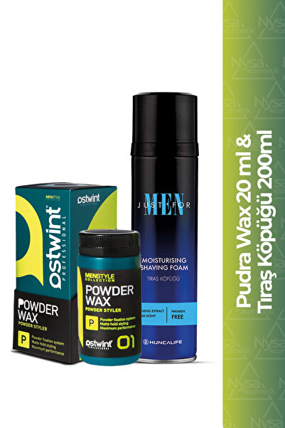 Ostwint Powder Wax Man 05 (Yeşil) + Just For Men Tıraş Köpüğü 200 Ml