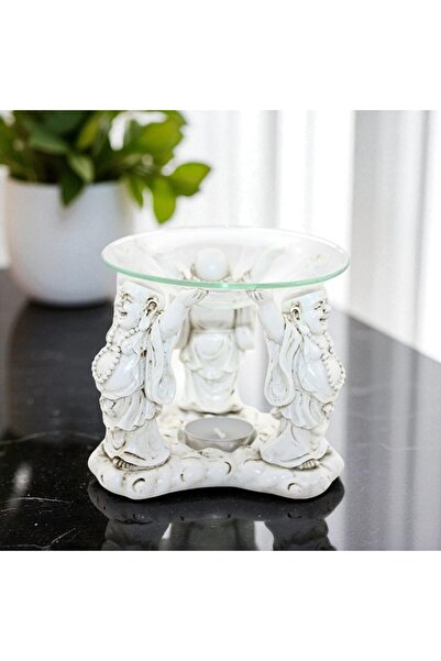 Kuzey Tacı Buda Buhurdanlık Ve Mumluk Polyester Dekoratif Vip