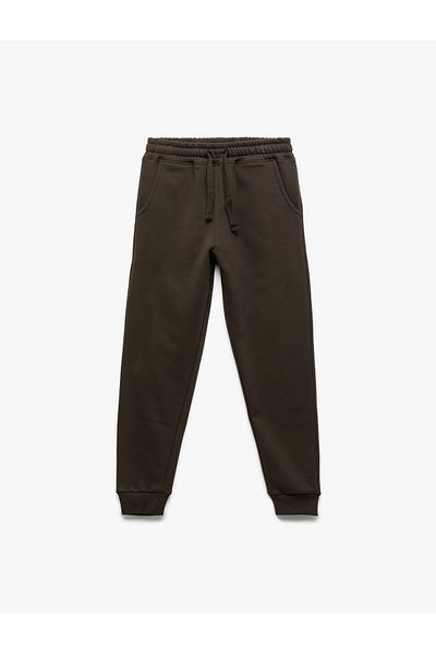 Koton Cotton Waist Lace-Up Jogger Sweatpants