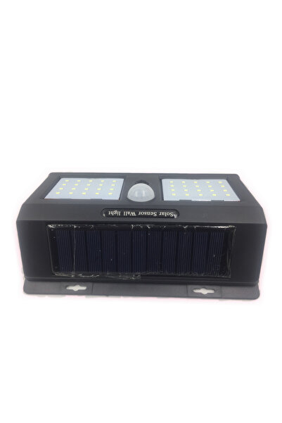 KlaussTech Lampă solară dublă de perete cu senzor solar, 40 LED-uri, neagră