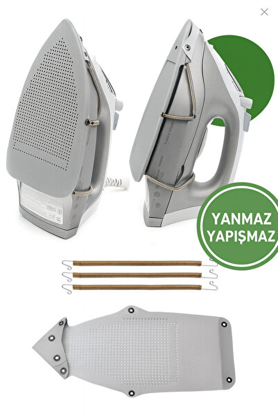 MissClean Teflon Silikon Yanmaz Ütü Taban Koruyucu Yapışmaz Isı Kalkanı (250°...